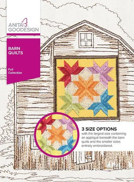 Barn Quilts Anita Goodesign Embroidery Design Machine CD