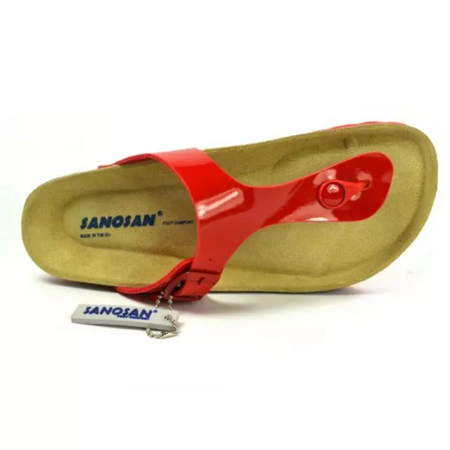 Sanosan  Sandalias de Cuero Geneve Lacquered Slipon para Mujer (BS3125)