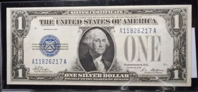 1928 1$ "Funny Back" Small Size Silver Certificate - AU/Unc