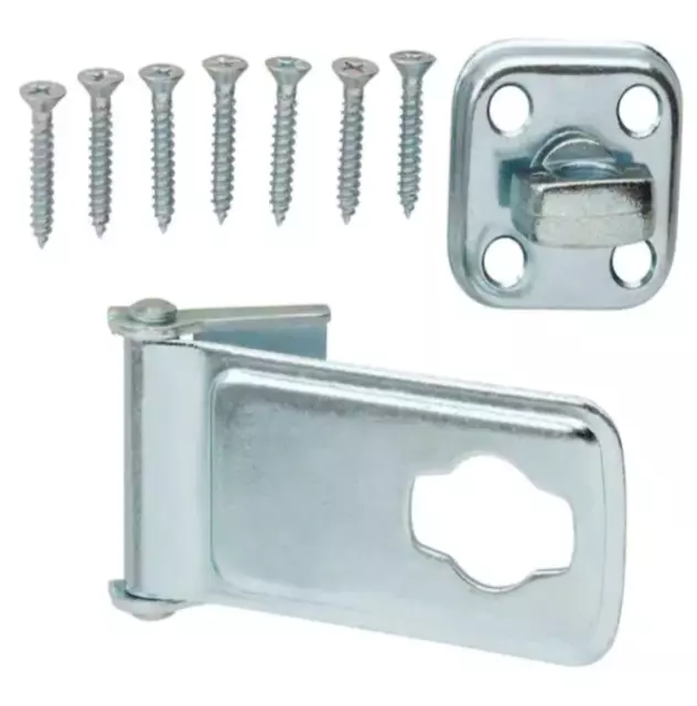 Everbilt 4-1/2 in. Zinc Plated Steel Door Gate Latch Post Safety Hasp 15132