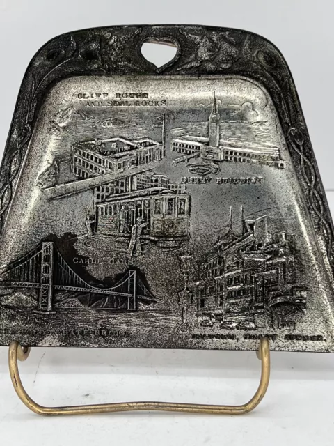 Vintage 1933 Scenes of San Francisco Crumb Dust Table Pan Souvenir World's Fair