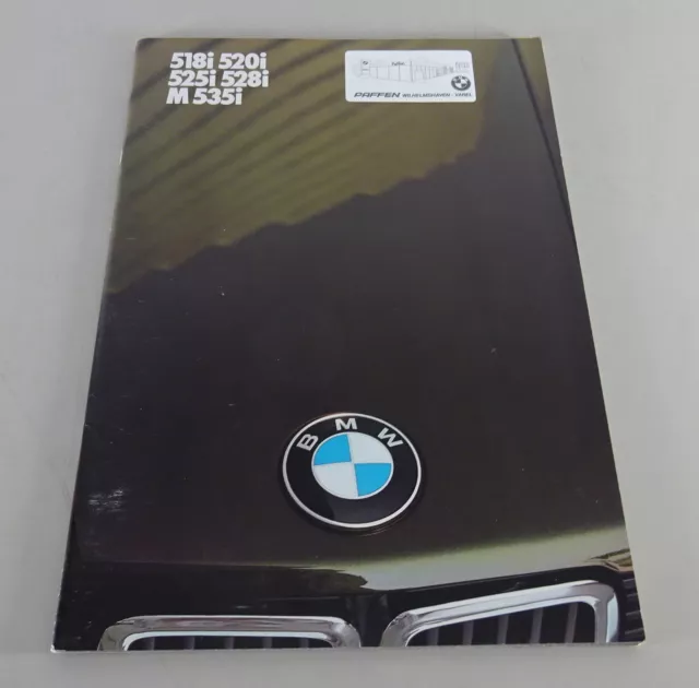 Prospectus / Brochure BMW E28 518i/520i/525i/528i / M 535i Support 02/1984