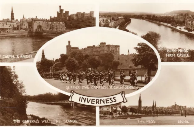 Inverness Multi-View (Valentine's RPPC Sepia)