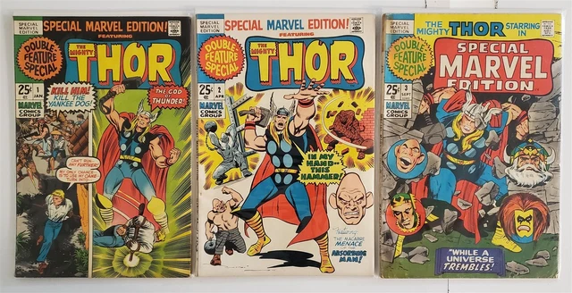 SPECIAL MARVEL EDITION #1 2 3 COMIC FULL RUN LOT Mighty Thor HI GRADE VF+