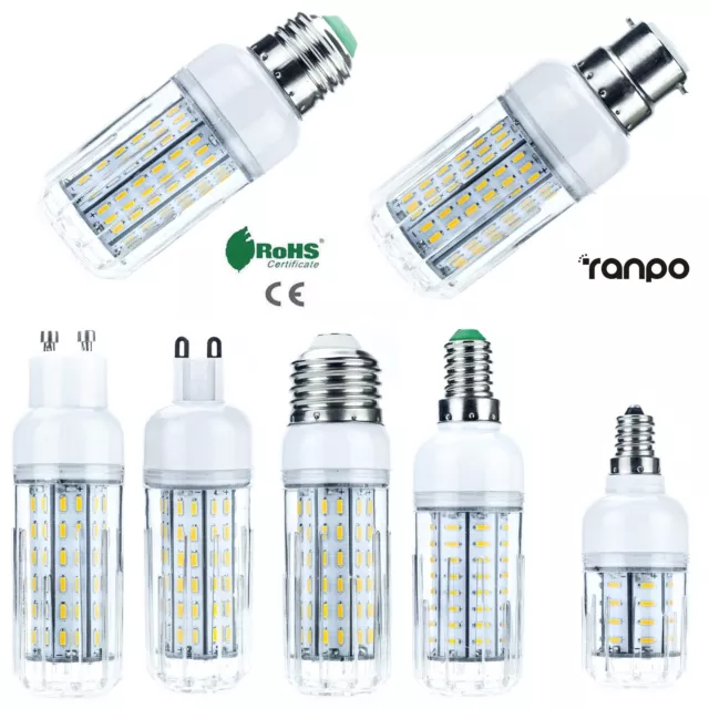 10W 20W 25W 30W LED Maïs Ampoule E26 E27 E12 E14 G9 GU10 4014 SMD Lampe 220V