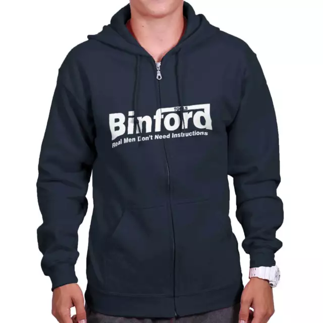 Binford Toolman Tim Allen 90s TV Show Gift Adult Zip Hoodie Jacket Sweatshirt