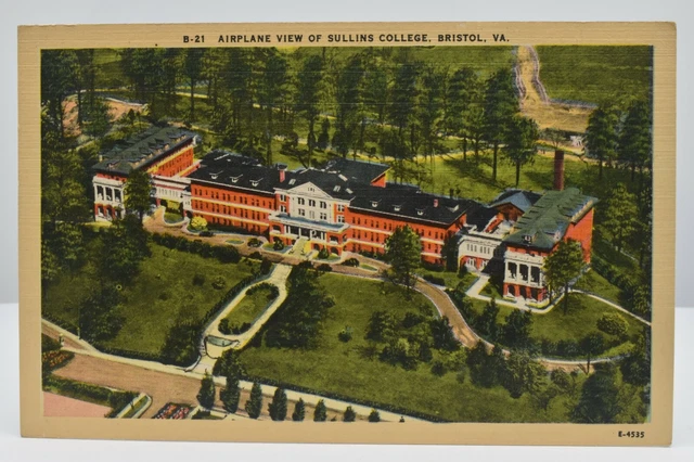 Postcard~Bristol Virginia~Aerial View of Sullins College~Vintage