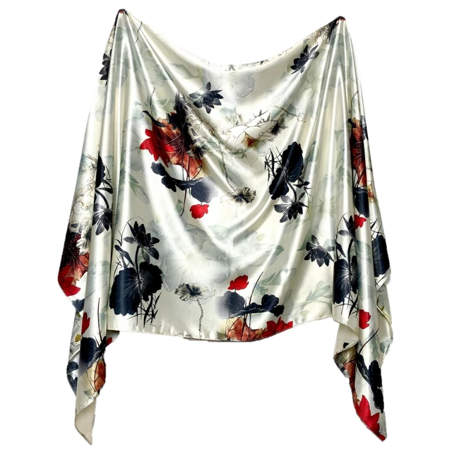 Stola Elegante In Seta E Viscosa - Sciarpa Cerimonia Color Verde Tiffany 80x180 Cm - Foto 6