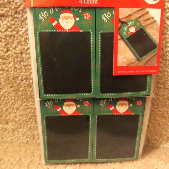 Chalkboard Gift Tags-You pick one Red "Merry Christmas" or Green Santa "HoHoHo"