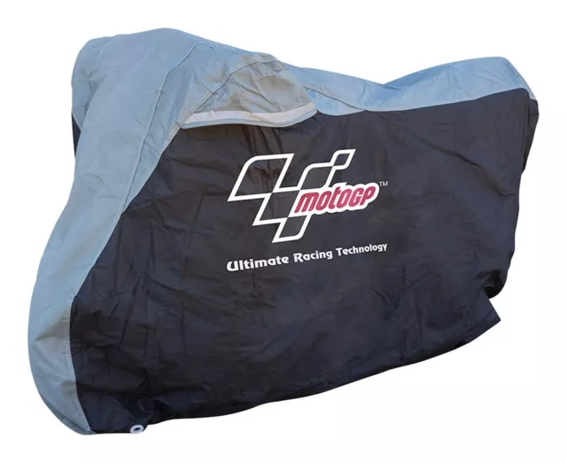 MotoGP Motorcycle Dust Cover - Black/Grey - Medium Fits Up To 600cc Sportsbikes