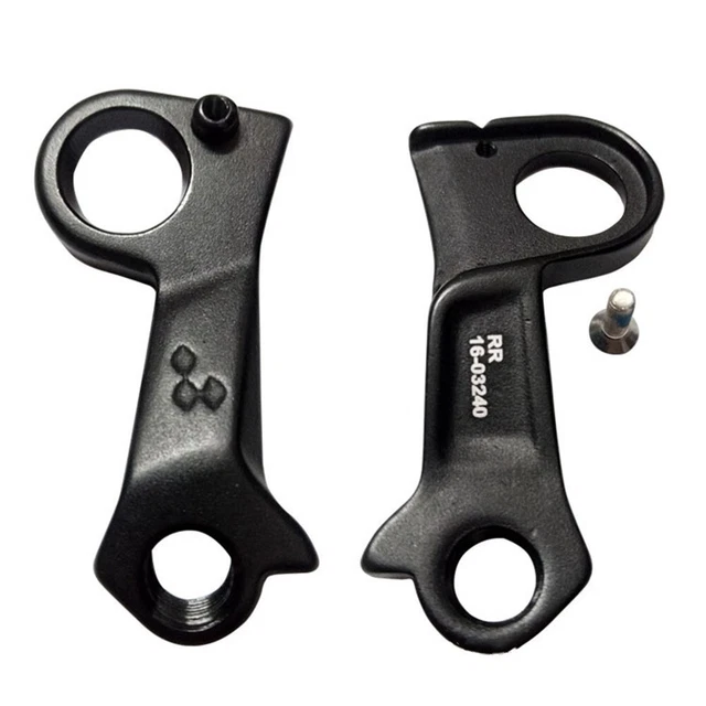 2Pcs Patte De Dérailleur Arrière De Vélo Engrenage,Patte Dérailleur Vélo Rechange Noir,Crochet Changement Vitesse Alliage d'Aluminium,pour Vélos De Route Et Circuits VTT Adultes (avec Jeu De Vis
