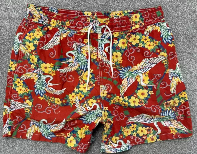 Pantalones cortos de baño Polo Ralph Lauren para hombre XL W34-36 estampado floral natación ajuste relajado