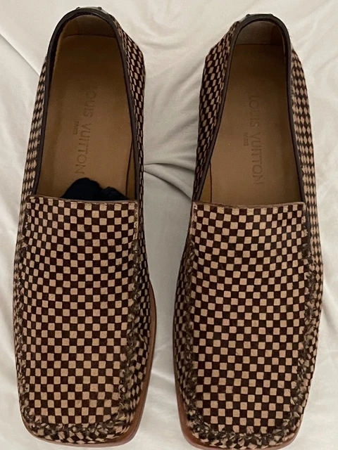 LOUIS VUITTON LOAFERS Shoes Pony Hair Damier Tassel Drivers  display picture 1
