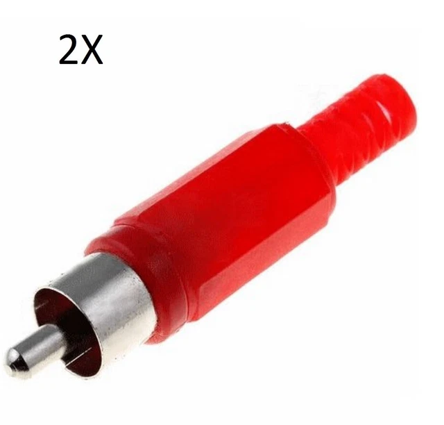 Connecteur 2 RCA Femelle Montage Circuit Imprimé 90° - Lot De 2 Pièces (neuf)