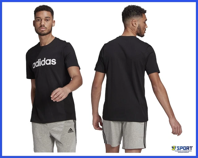 T-shirt da Uomo ADIDAS Maglia Magliette in Cotone Tshirt Manica Corta Nera L