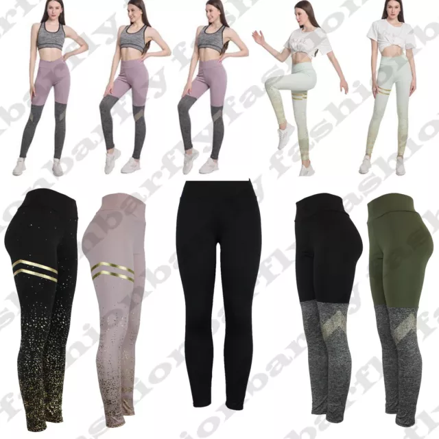 Womens High Waist Gym Leggings Fitness Sports Running Train Yoga Pants