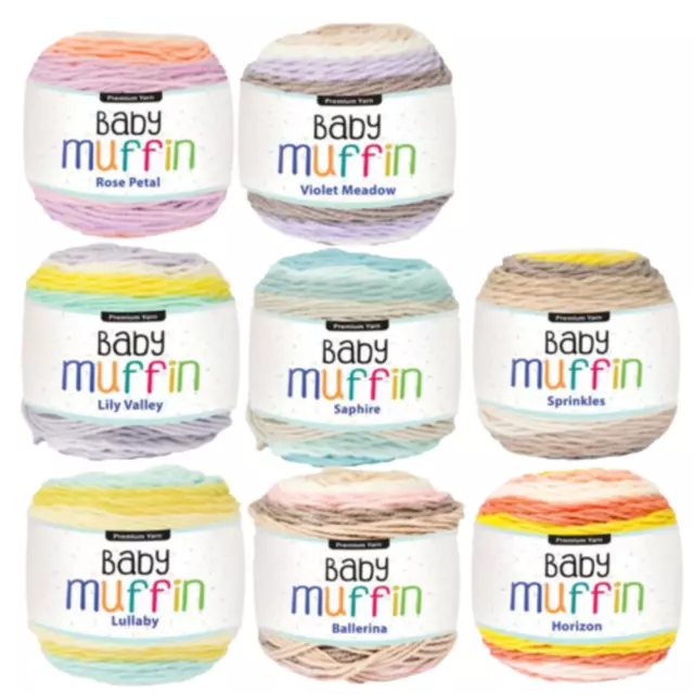 1x/3x/5x Knitting Baby Yarn Premium Ball Wool 100g 8ply soft Colour 100% Acrylic