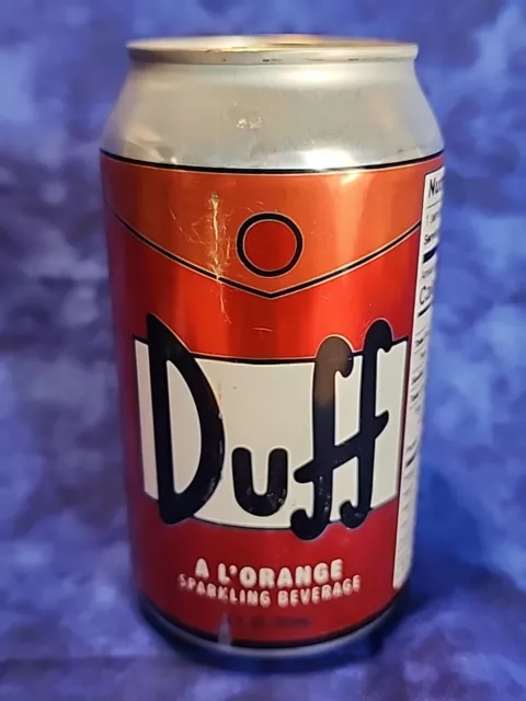 UNOPENED The Simpsons Duff Energy Drink 12 Oz. Can COLLECTIBLE OrangeFlavor 2