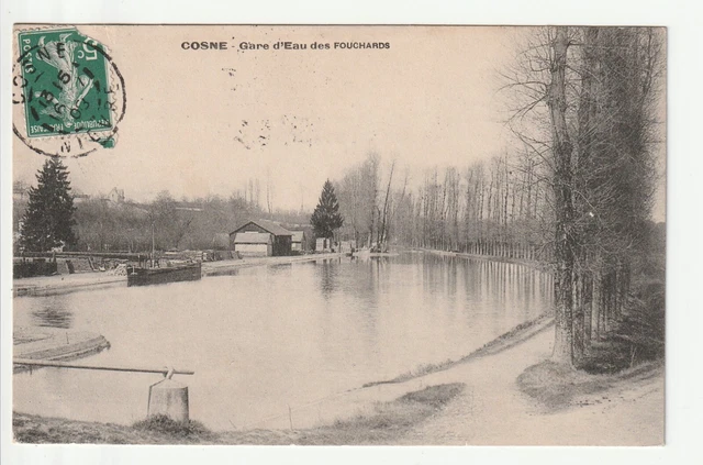 COSNE SUR LOIRE - Nievre - CPA 58 - la Gare d' Eau des Fouchards - Péniche