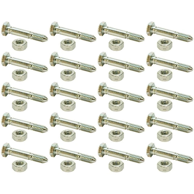 (20) New Shear Pin w/Nuts 1-9/16" X 1/4" fits Ariens ST524 ST624 ST724 53200500