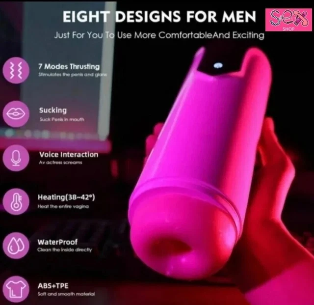 Masturbador automático con voz y velocidades sex toys
