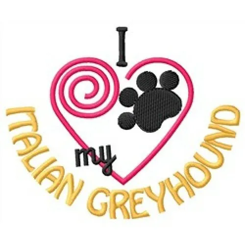 I "Heart" My Italian Greyhound Short-Sleeved T-Shirt 1411-2 Size S - XXL