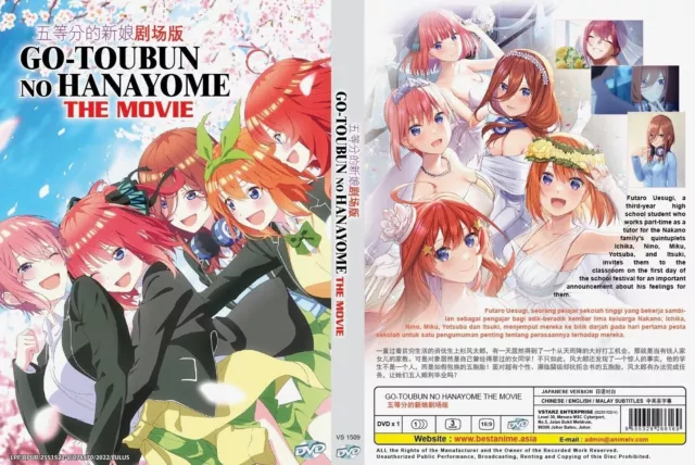 Gotoubun no Hanayome Movie teve uma performance muito boa em seu primeiro  dia - Anime United