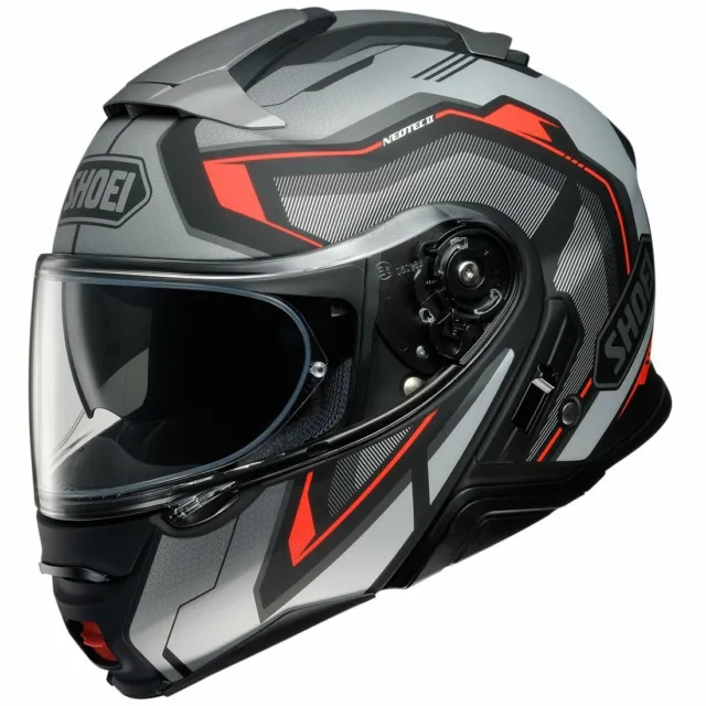 New SHOEI Neotec II Helmet Respect TC-5 Matte Grey/Red #77-1330