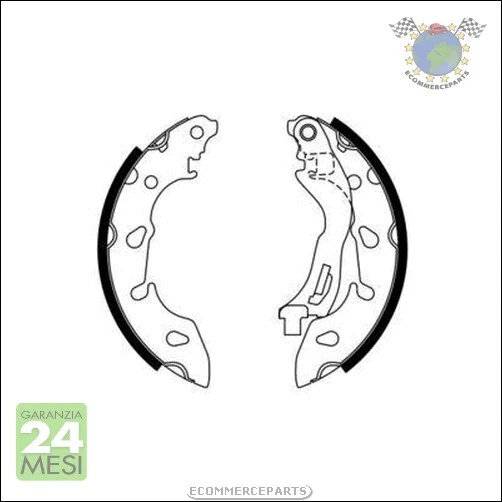 Kit Ganasce Freno Bosch per FIAT PANDA 500 FORD KA P bvr
