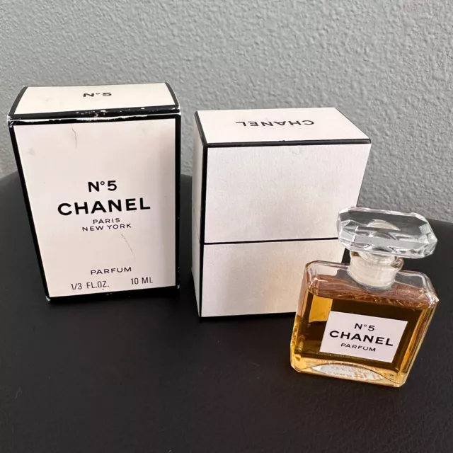 Vintage Chanel No. 5 Paris New York Perfume 1/3 oz 10 ml Nearly Full Parfum