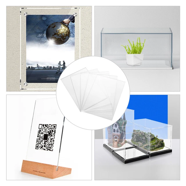 20 Pcs Acrylic Panel Acrylic Glass Sheet Acrylic Clear Board