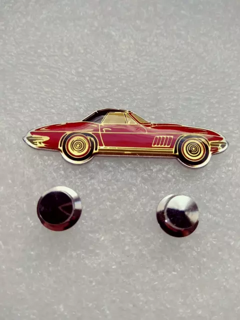 Pin's lapel pin pins Voiture Auto Marque CHEVROLET CORVETTE C2 cabriolet 50mm