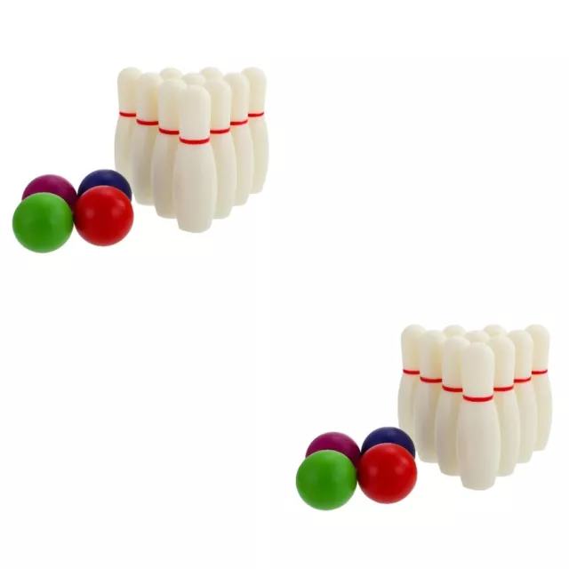 2 Sets Bowlingspiel Für Kinder Spielzeug Sportspielzeug Kleinkind Schreibtisch