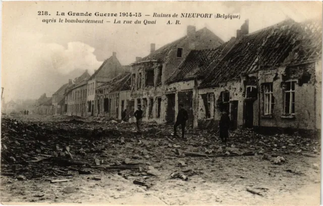 CPA Military, Ruins of Nieuport - La Rue du Quai (278307)