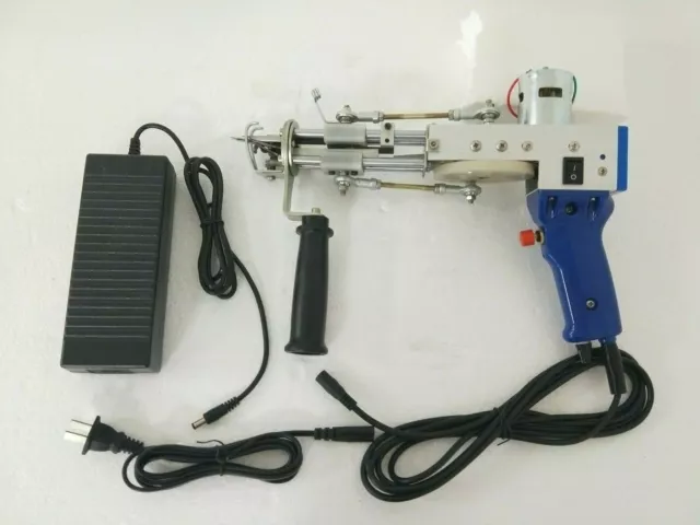 Alfombra eléctrica pistola de mechones pila corte alfombra tejer alfombras máquinas de flocado 9-21 mm