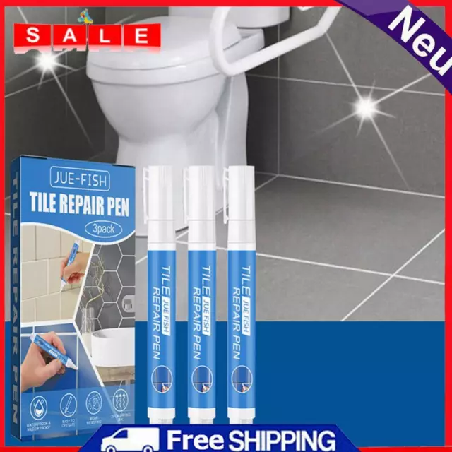 3pcs Grout Repair Pen Mildew-proof Wall Grout Restorer Pen Safety for Home Tools