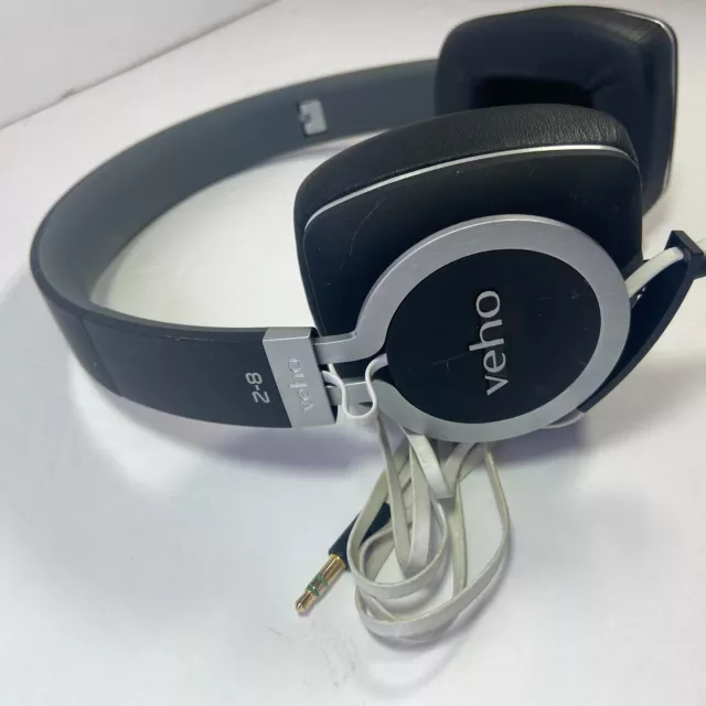 Veho  Z-8 Designer  Premium Aluminium Headphones  Stereo  Black ans silver noise