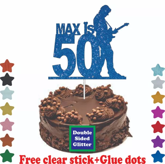 Music Lover Birthday Cake Topper Personalised Guitar Cake Topper Cake Decoration