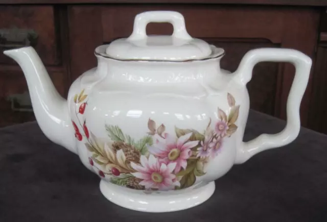 Arthur Wood Staffordshire Ironstone 4 Cup Floral Teapot #5992 Made in England