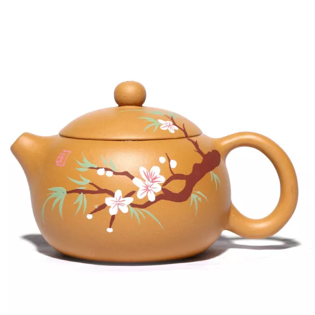 5.3" Collect Chinese Yixing Zisha Pottery Duan Clay 200ML Plum Blossom Teapot
