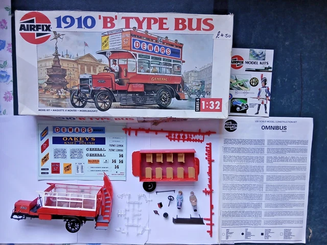 AIRFIX 1910 B Type Bus 06443 1/32 scale - COMPLETED - MISSING PARTS £8. ...