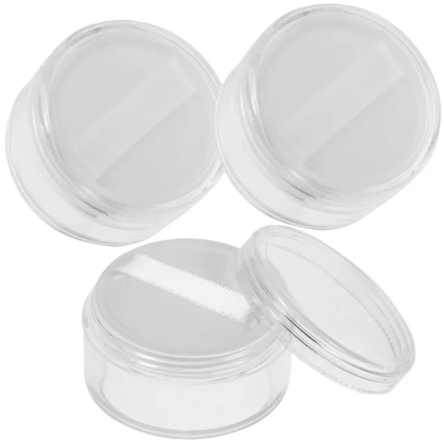 3 Pcs Makeup Powder Container Case for Travel Toiletry Dispenser