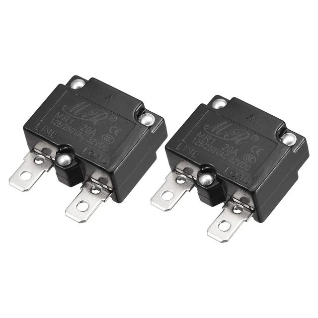 Circuito Sovraccarico Protettore 20A AC125/250V DC32V Automatico Reset 2pz