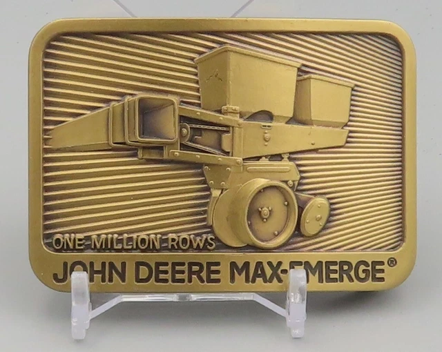 JOHN DEERE MAX-EMERGE Planter Brass Belt Buckle