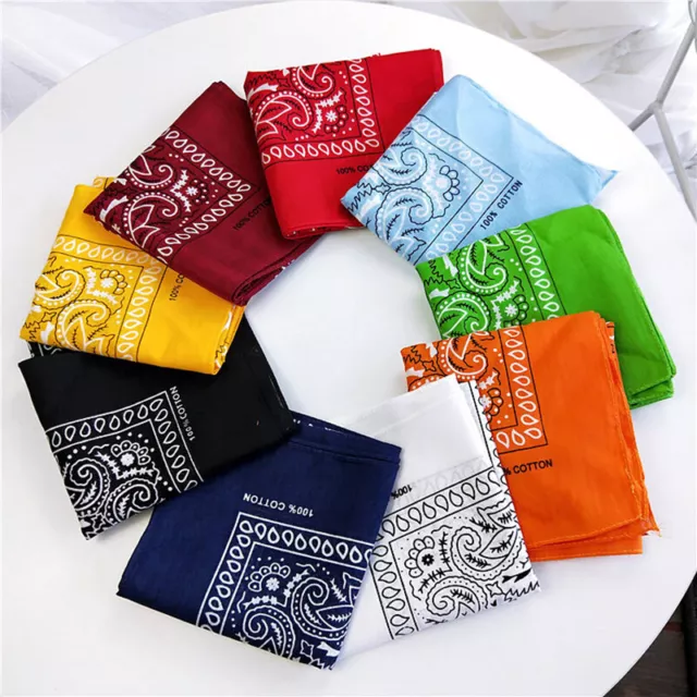 Women Men Bandana Cotton Paisley Print Scarf Head Wrap Neck Headband Hair Band