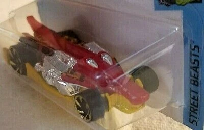 Hot Wheels 2019 HW Street Beasts CROC ROD 7/10 Race Car Toy 170/250 RED / YELLOW