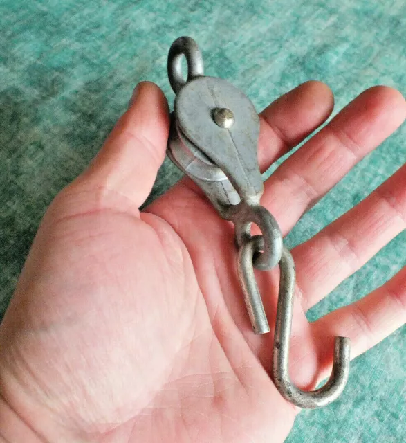 Vintage Hanging Pulley With Hook