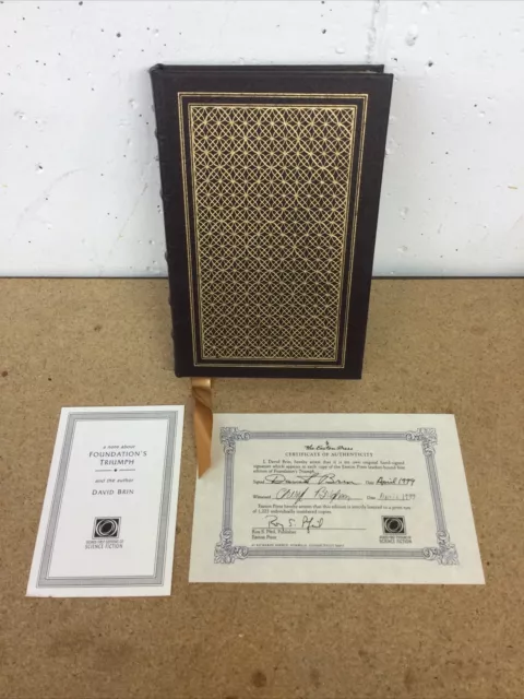 Easton Press Signed First Edition FOUNDATION’S TRIUMPH David Brin LE