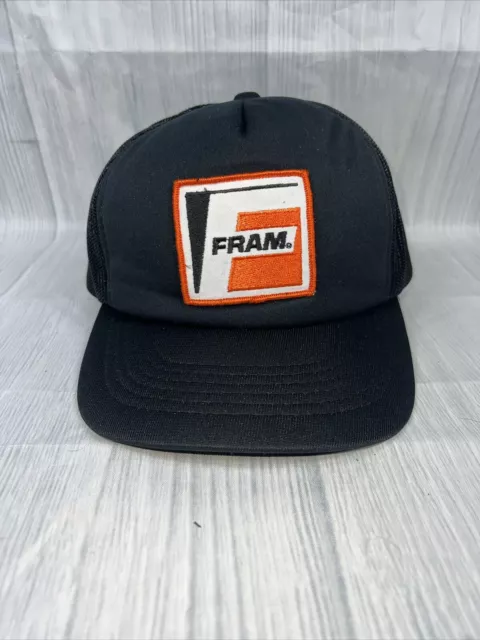 RARE Vintage Snapback FRAM OIL FILTERS Cap Trucker Hat 80s