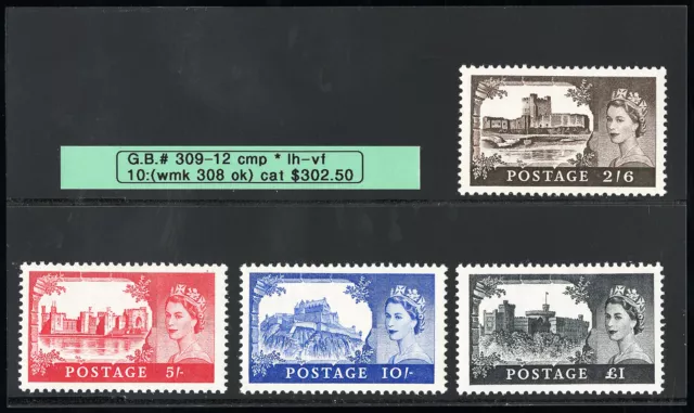 Great Britain Stamps # 309-12 MLH VF Elizabeth Scott Value $302.00